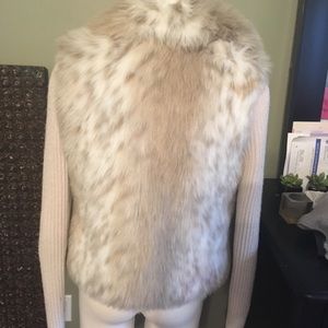 Boutique faux fur sweater coat